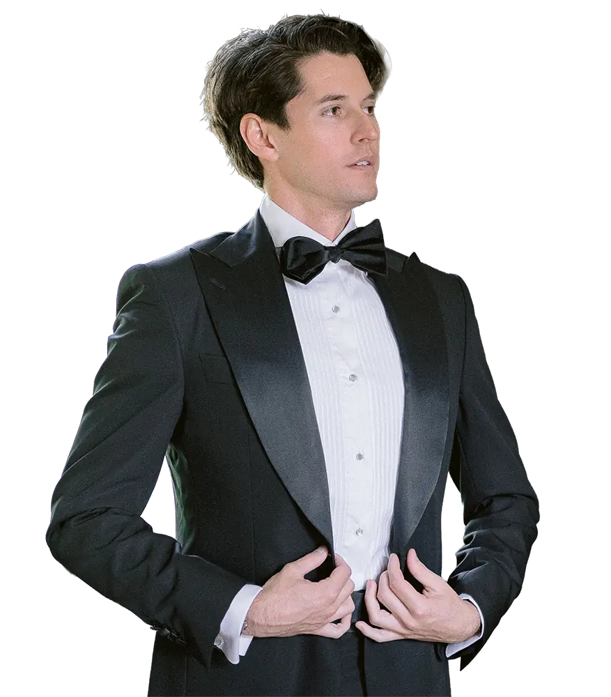 veste noire cravate ruban rose noire
